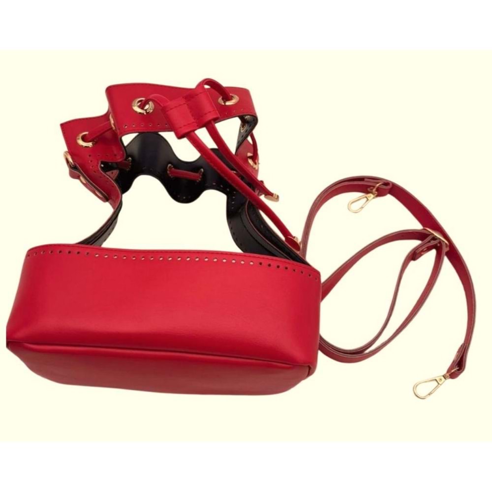 Çanta Aksesuar Torba Model Çanta Yapım Aparatı Kırmızı Renk Light Gold Metalli