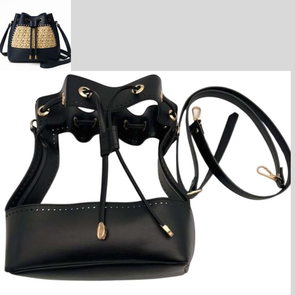 Çanta Aksesuar Torba Model Çanta Yapım Aparatı Siyah Renk Light Gold Metalli