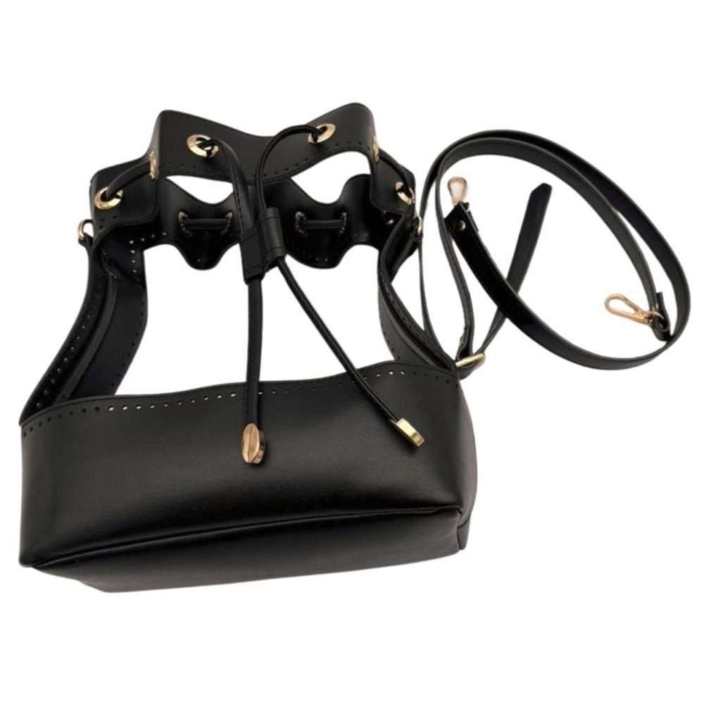 Çanta Aksesuar Torba Model Çanta Yapım Aparatı Siyah Renk Light Gold Metalli