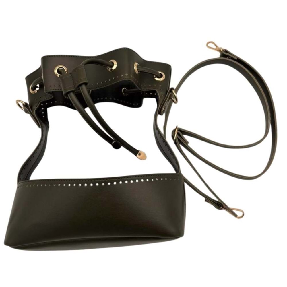 Çanta Aksesuar Torba Model Çanta Yapım Aparatı Haki Renk Light Gold Metalli