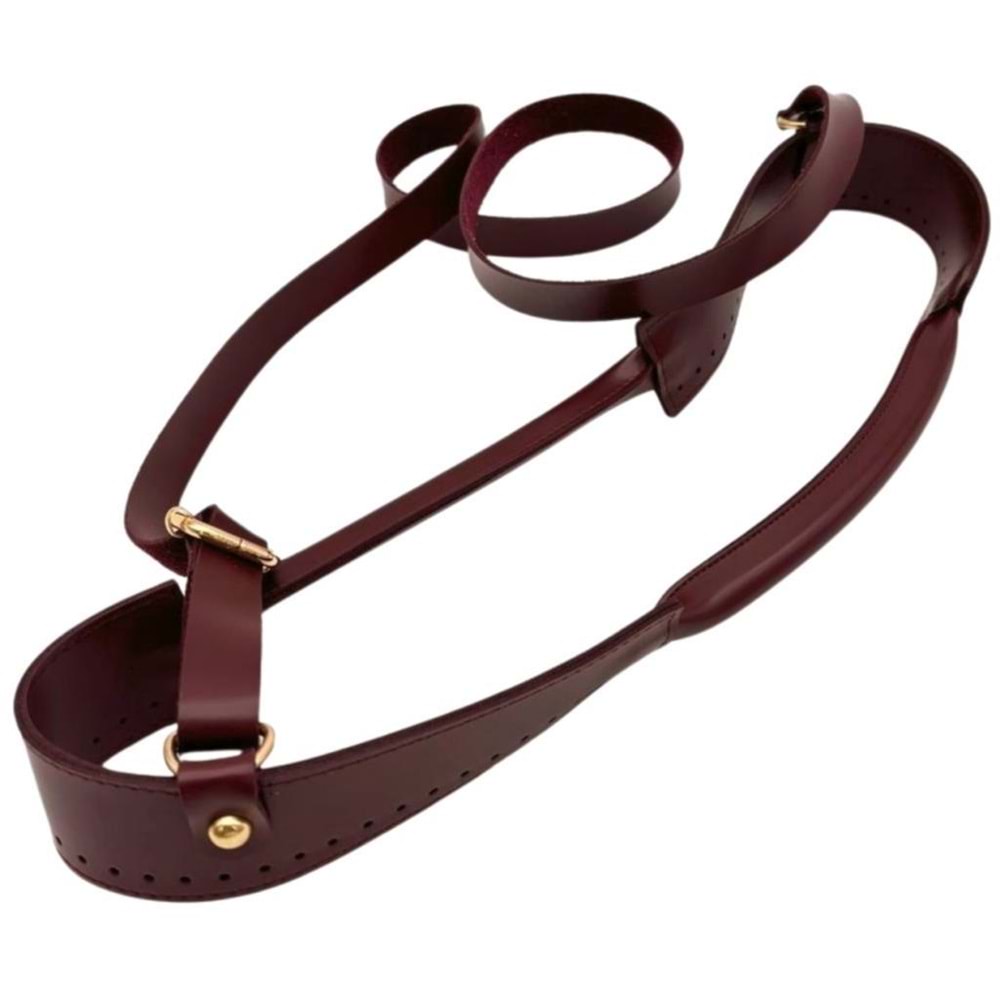 Çanta Aksesuar Tutma Saplı Model Çanta Yapım Aparatı Bordo Renk Light Gold Metalli