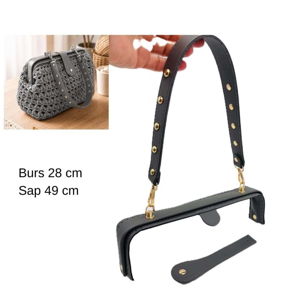 Çanta Aksesuar 28 Cm Lüks Model Çanta Seti Gri Light Gold Metalli