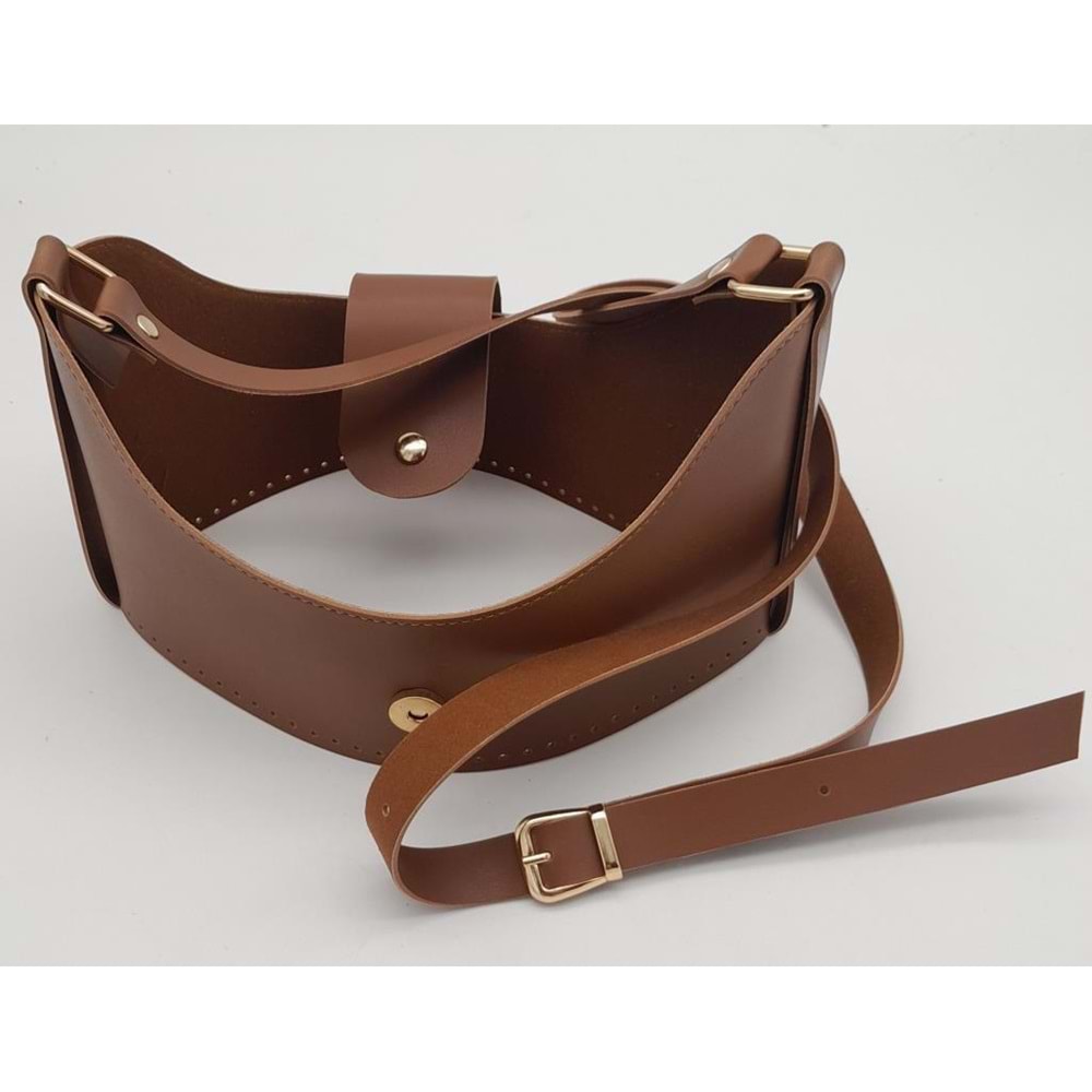 Çanta Aksesuar Taba Suni Deri 120x2 cm Çanta Saplı Deri Seti Light Gold Metalli