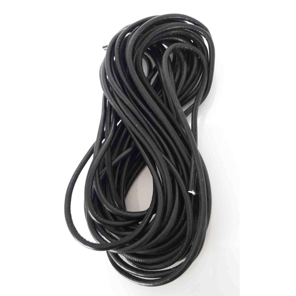 Çanta Aksesuar 1 Metre 10 Mm Suni Deri İp Siyah Renk