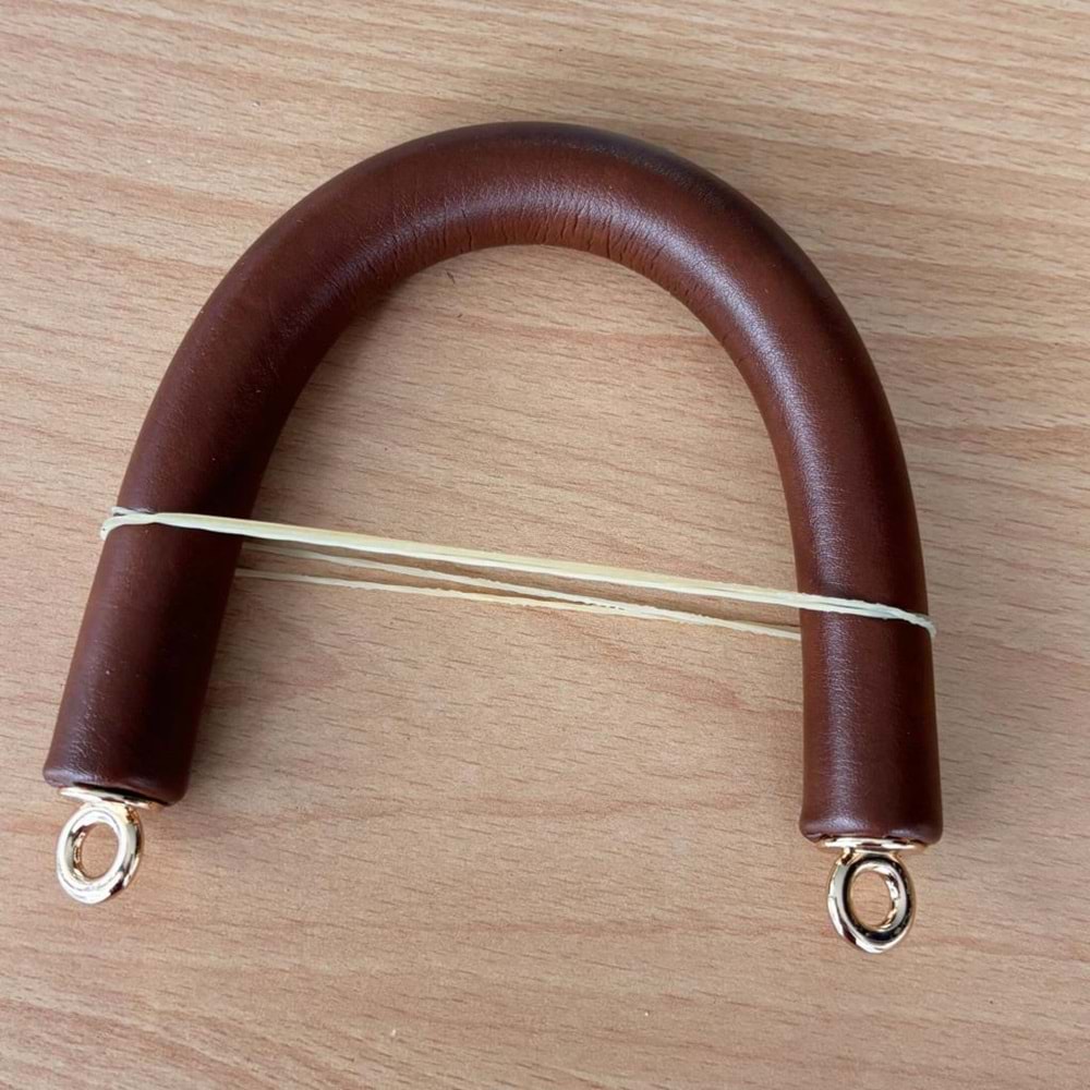 Çanta Aksesuar 27 cm Rulo Model Suni Deri Taba Çanta Sapı Light Gold Metalli