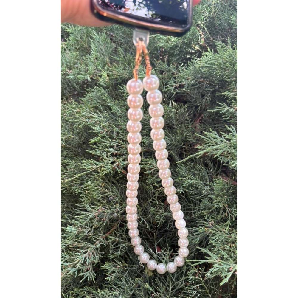 Çanta Aksesuar 60 cm Akrilik Telefon Aksesuarı, Telefon Zinciri, Telefon Askısı, İncili Telefon Askısı,Telefon Boyunluk Askı, Tüm Telefon Kılıfları İçin Uygundur (Kılıf Değildir)