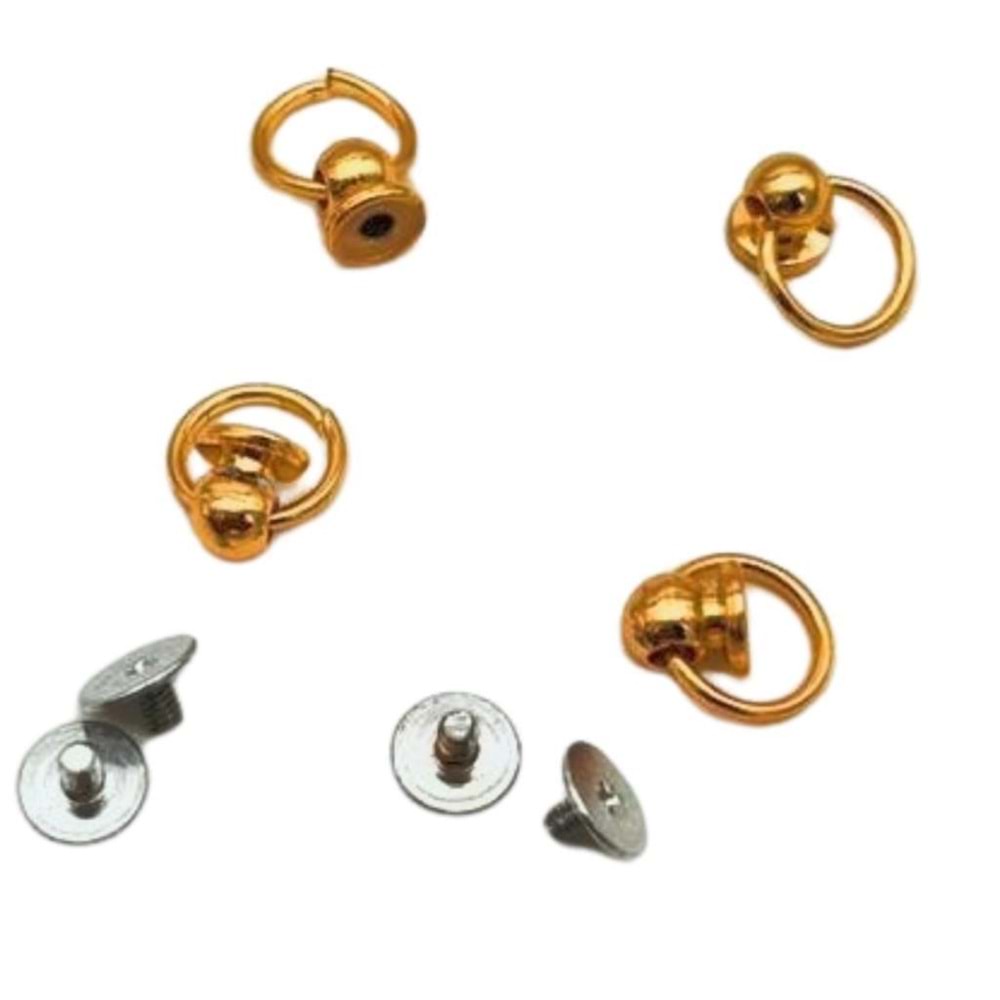 Çanta Aksesuar Light Gold Vidalı Askı Küçük Boy 4 Adet