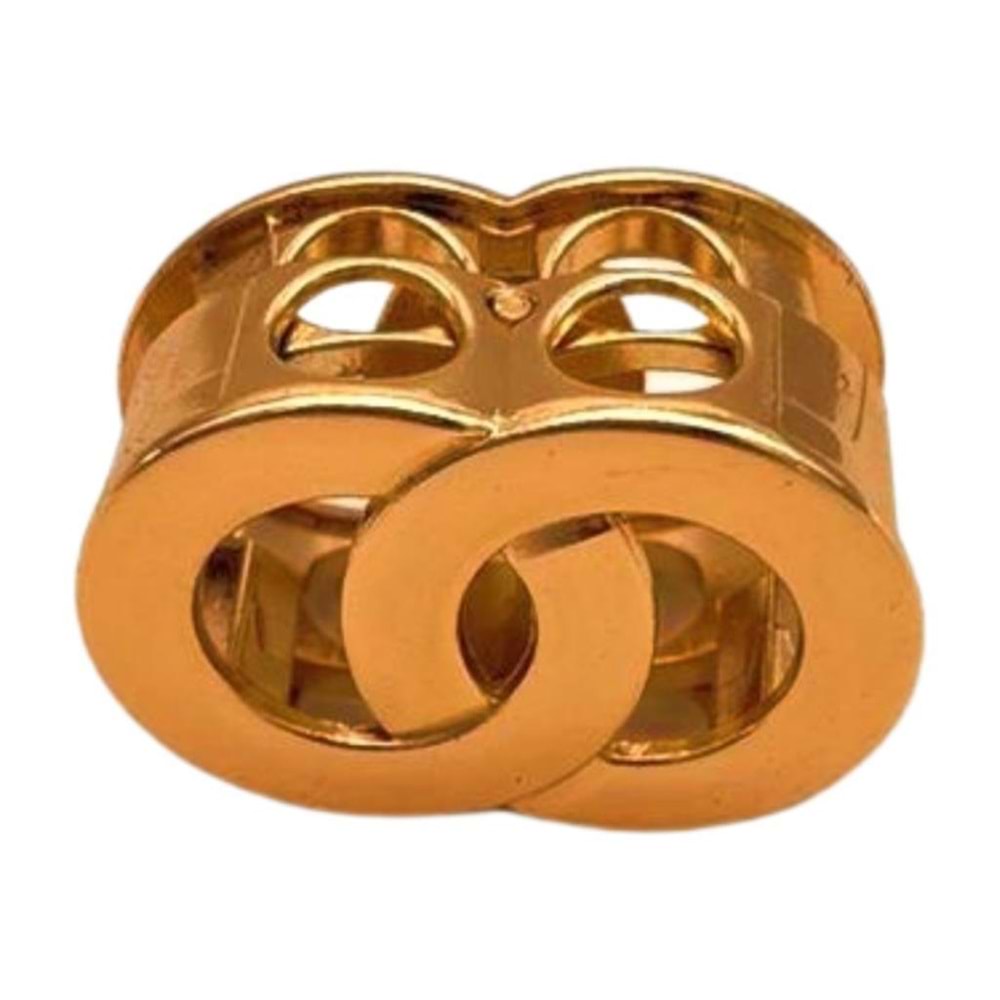Çanta Aksesuar Light Gold Çift Halka Yaylı Büzgü Aparatı