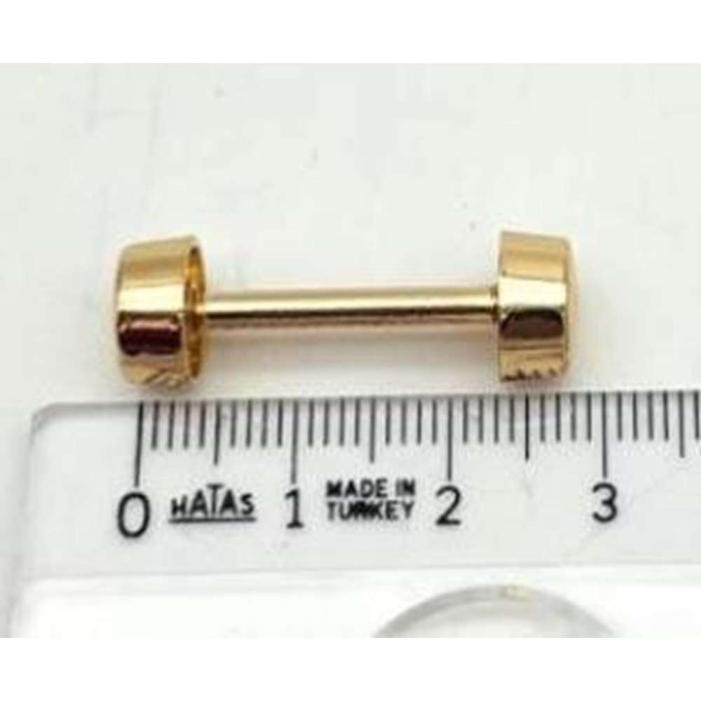 Çanta Aksesuar 3 Cm Vidalı Böce Light Golden Renk (Halter) 2 Adet