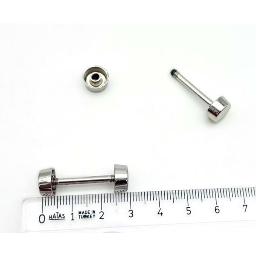 Çanta Aksesuar 3 Cm Vidalı Böce Silvery Renk (Halter) 2 Adet