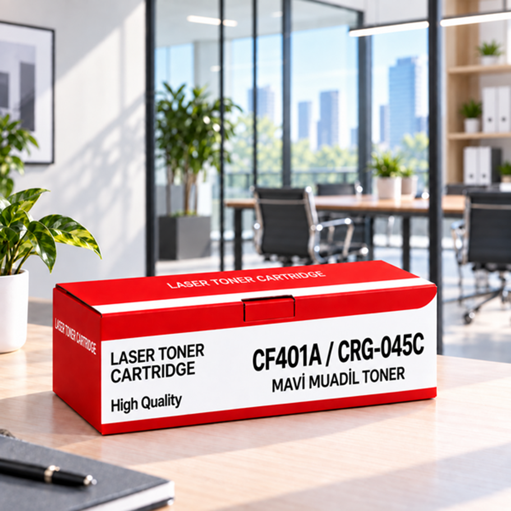 Cf401A / Crg-045C Mavi Muadil Toner 1.300 Baskı