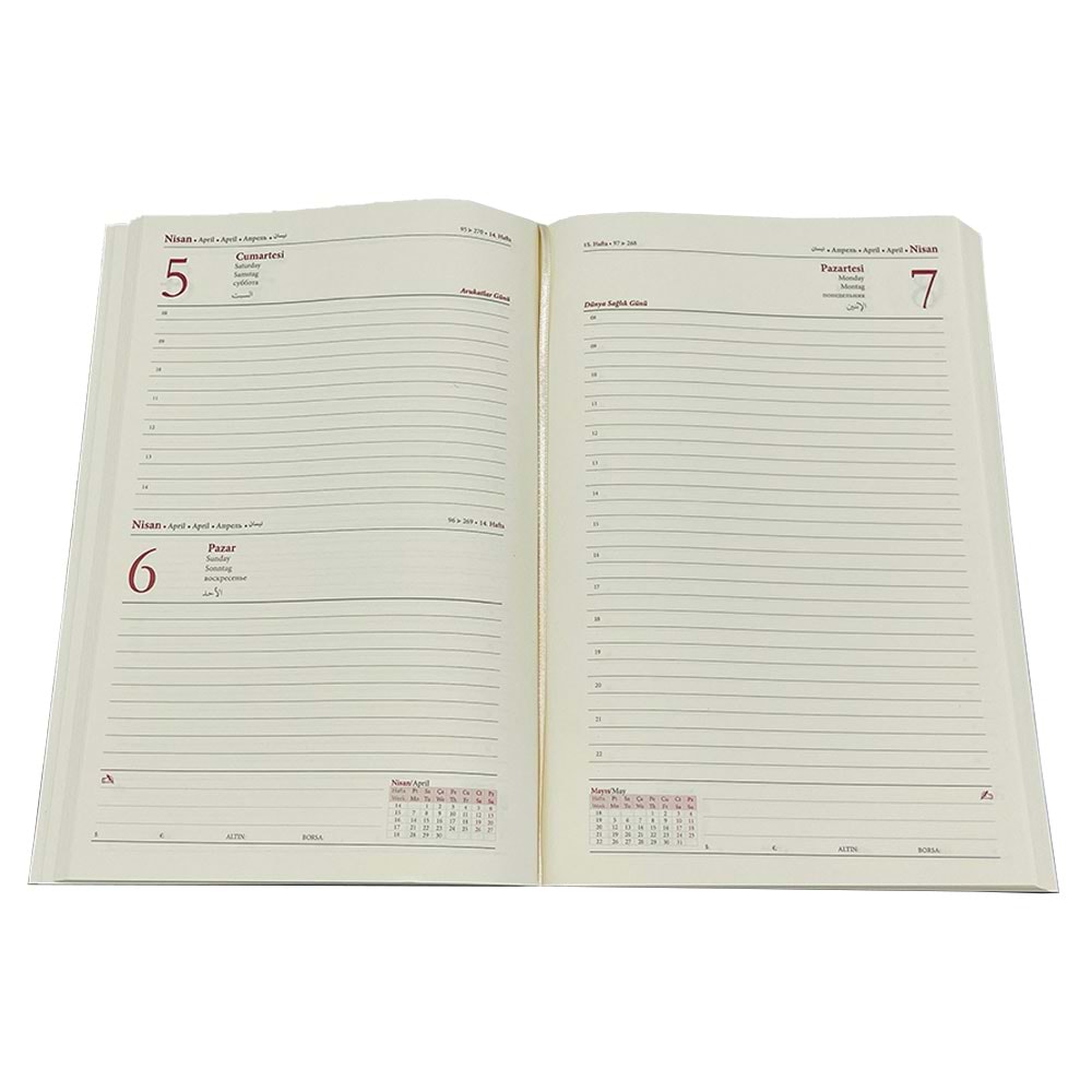 ÜMİTKÖY TURKUAZ TARİHLİ AJANDA (17X24 CM)