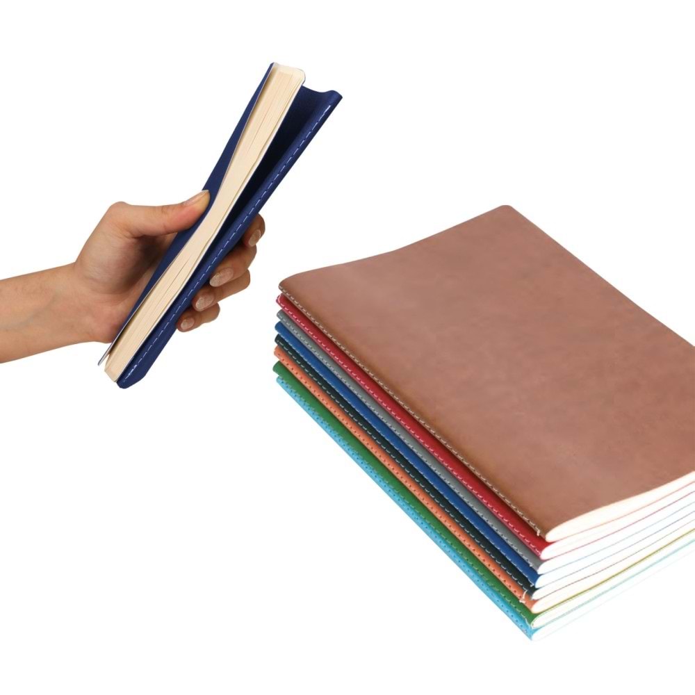 SIHHİYE SİYAH TERZİ DİKİŞLİ DEFTER (13X21 CM)