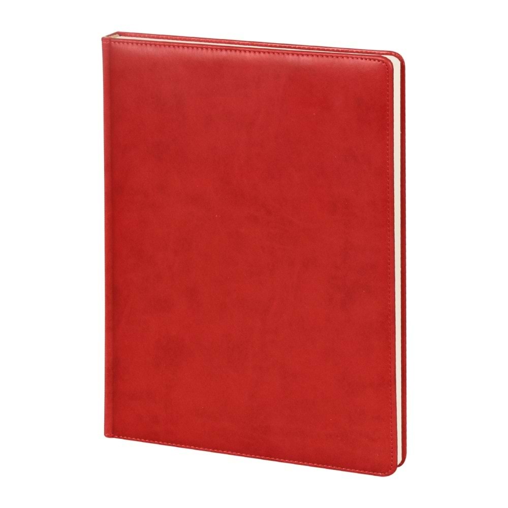 YAKACIK KIRMIZI TARİHLİ GÜNLÜK CİLTLİ AJANDA (20X28 CM)