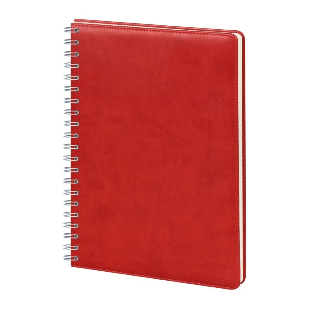 GİMAT KIRMIZI TARİHLİ SPİRALLİ GÜNLÜK AJANDA (20X28 CM)