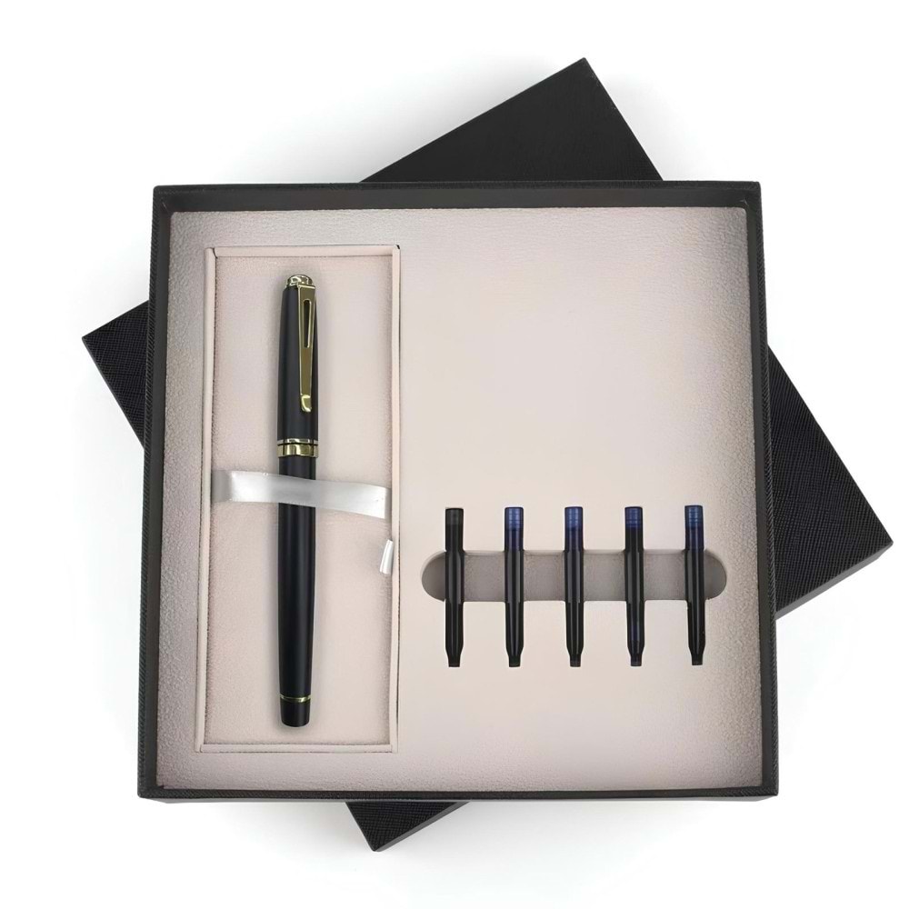 ESKİPAZAR SİYAH DOLMA KALEM SETİ