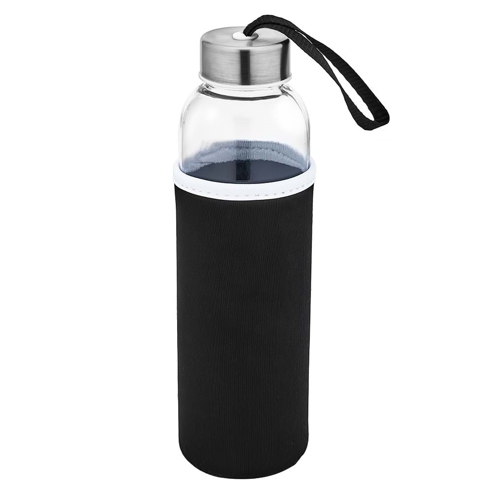 LADOGA SİYAH 550 ML CAM MATARA