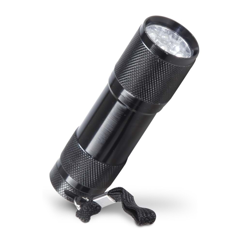 KANARYA SİYAH 9 LED EL FENERİ