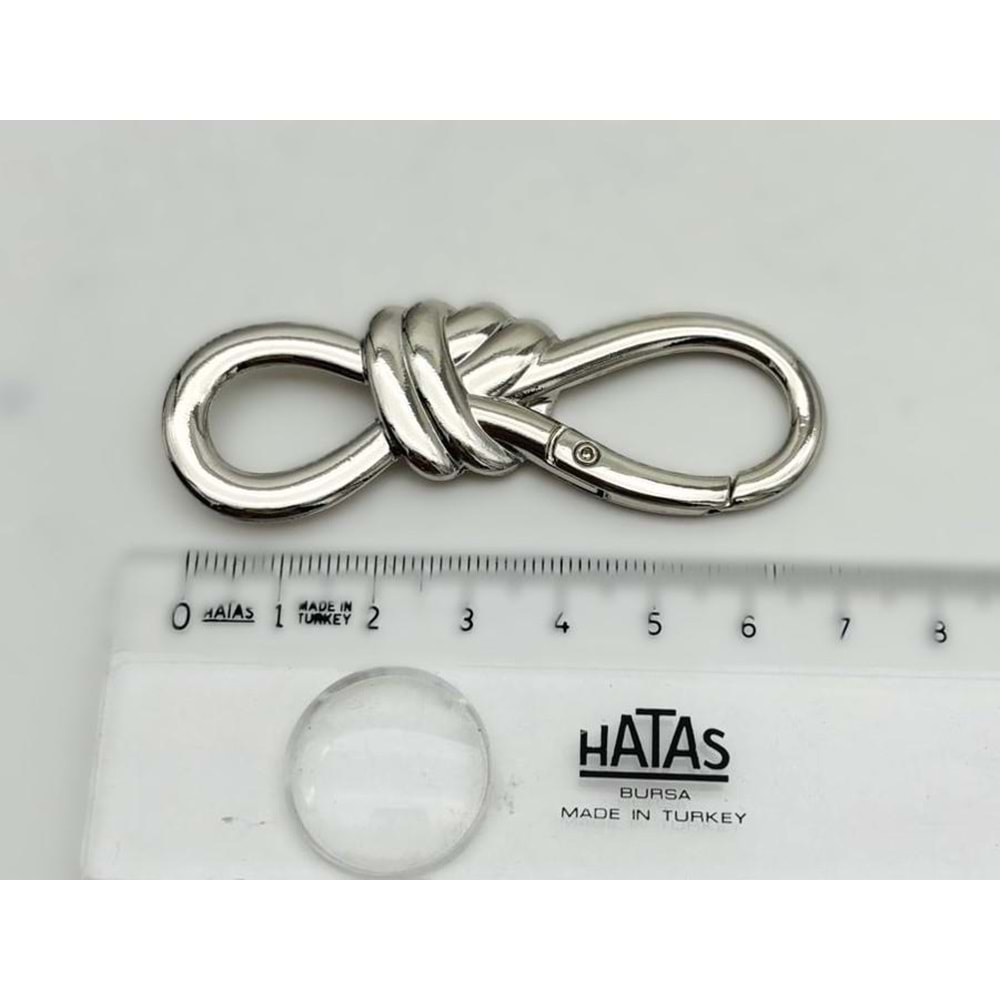 Çanta Aksesuar Düğüm Model Gümüş Renk Yaylı Halka 1 Adet