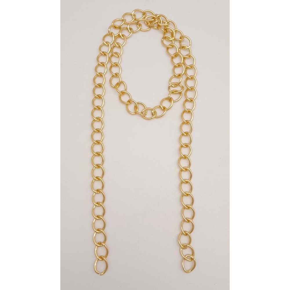 Çanta Aksesuar Kalın Zincir Light Gold 100 cm