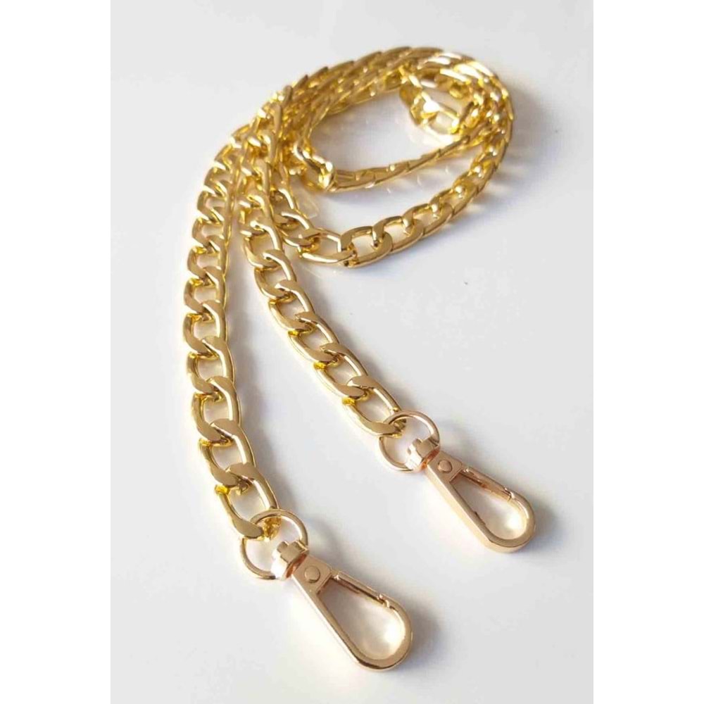 Çanta Aksesuar Light Gold Klasik İnce Çanta Zinciri Kancalı (100 Cm)