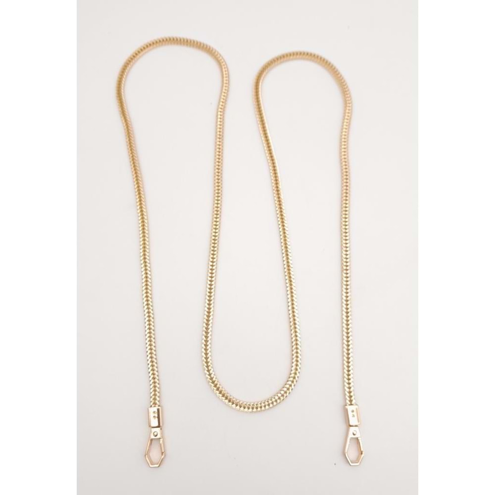 Çanta Aksesuar 125 cm Light Gold Renk Kancalı Çanta Zinciri