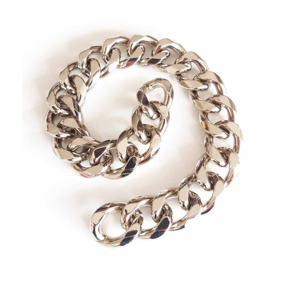 Çanta Aksesuar Gümüş Renk Nice Çanta Zinciri 6Mm 22X27 (35 Cm)