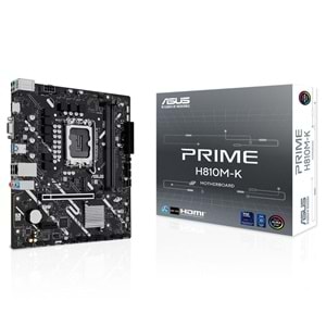 Asus Prime H810M-K 6400MHz DDR5 Soket LGA1851 M.2 HDMI VGA mATX Anakart