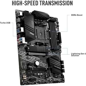Msı B550-A Pro AM4 DDR4 Bellek 4400(OC) HDMI DP M.2 USB3.2 ATX Anakart