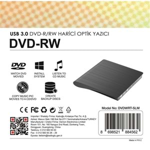 Elba DVDWRT-SLM Harici Dvdrw Slim, Siyah Dvd Yazıcı Writer