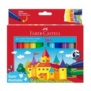 Faber-Castell Keçeli Kalem Jumbo 12 Li Süperwashable