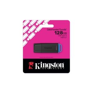 Kingston DTXG2-128GB 128GB Portable USB 3.2 Gen 1 DataTraveler Exodia Black-Blue Flash Bellek