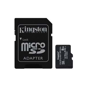Kingston SDCIT2-8GB 8GB microSDHC Industrial C10 A1 pSLC Card + SD Adapter Hafıza Kartı