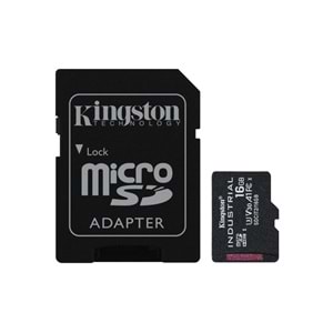 Kingston SDCIT2-16GB 16GB microSDHC Industrial C10 A1 pSLC Card + SD Adapter Hafıza Kartı