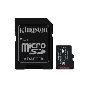 Kingston SDCIT2-32GB 32GB microSDHC Industrial C10 A1 pSLC Card + SD Adapter Hafıza Kartı