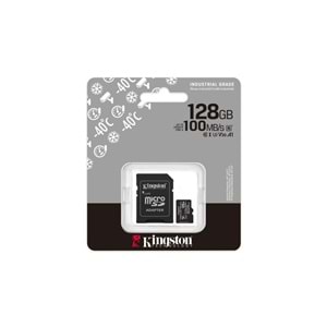 Kingston SDCIT2-128GB 128GB microSDXC Industrial C10 A1 pSLC Card + SD Adapter Hafıza Kartı