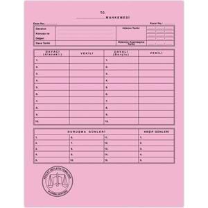 Alemdar Mahkeme Dosyası Pembe (1 Adet)