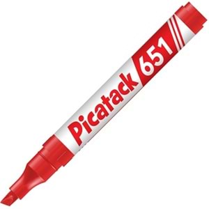 Picatack Permanent Marker 1-5 MM Kesik Uç Kırmızı 651 (1 Adet)