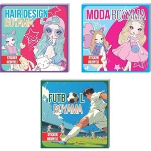 Lilamor Stickerlı Boyama Seti 22x22 48 Syf.24 Lü