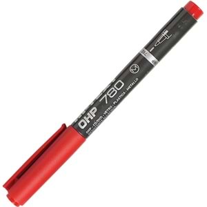 Hi-Text Asetat Kalemi Permanent M Seri Kırmızı 780 (1 Adet)