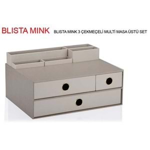 Gıpta Masa Üstü Set Blısta Mınk 3 Çekmeceli Multi