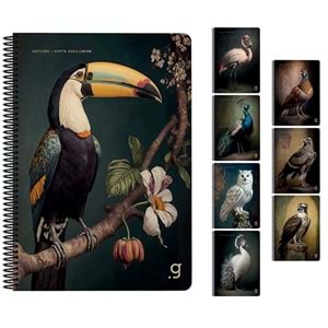 Gıpta Spiralli Karton Kapak Defter Natura 17x24 80 Yp Kareli