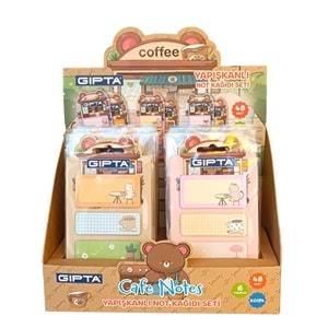 Gıpta Yapışkanlı Not-Cafe Notes 20yp 4 Parça 48 Li Stand K0134