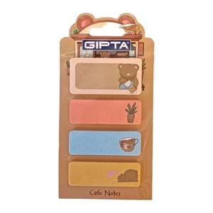 Gıpta Yapışkanlı Not-Cafe Notes 20yp 4 Parça 48 Li Stand K0134