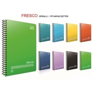Gıpta Fresco Spiralli Plastik Kapak Defter A4 72 YP Çizgili 4932
