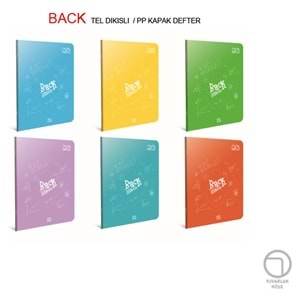 Gıpta Back Tel Dikiş Plastik Kapak Defter A5 60 YP Kareli 4992