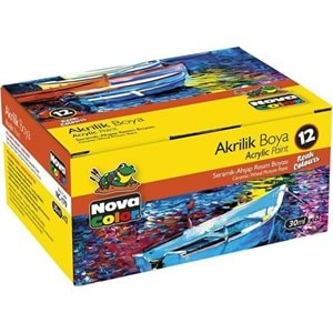 Nova Color Akrilik Boya Şişe 30 CC 12 Renk NC-179