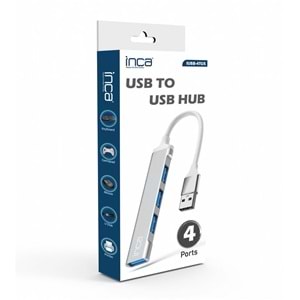 Inca IUSB-4TUX 3X2.0 3.0 USB Çıkış USB Çıkış 5 Gbps Usb Çoklayıcı Alüminyum Kasa