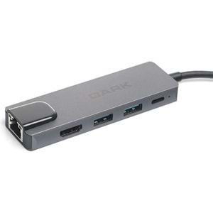 Dark DK-AC-U31X46 5i 1 Arada USB 3.1 Type-C to Ethernet - HDMI - USB 65W Port Çoklayıcı HUB