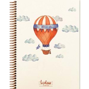 Keskin Color La Plume Balloon 17x24 80 Yp Kareli Spiralli Sert Kapak Defter